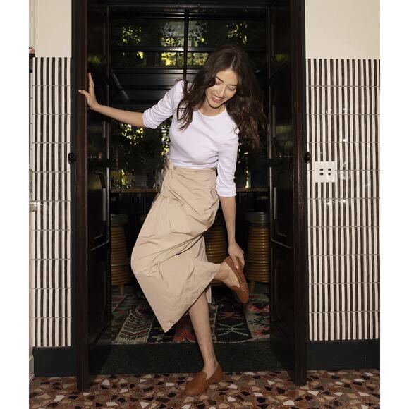 Birdies The Starling Cognac Woven Smoking Slipper Flat size 8.5 Fisherman - Picture 6 of 6